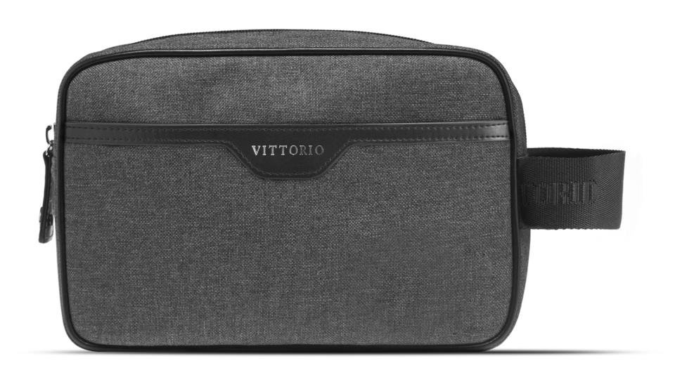 Vittorio classic wash bag grey