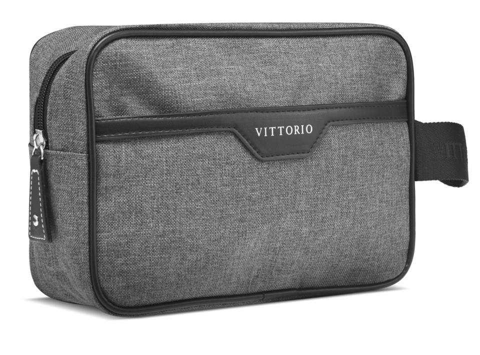 Vittorio classic wash bag grey