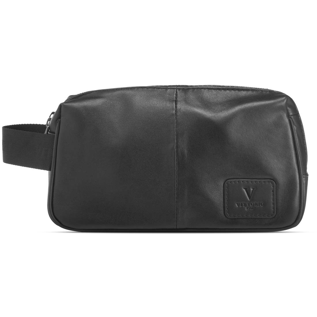 Läs mer om Vittorio Vit Leather Wash Bag 2 Room