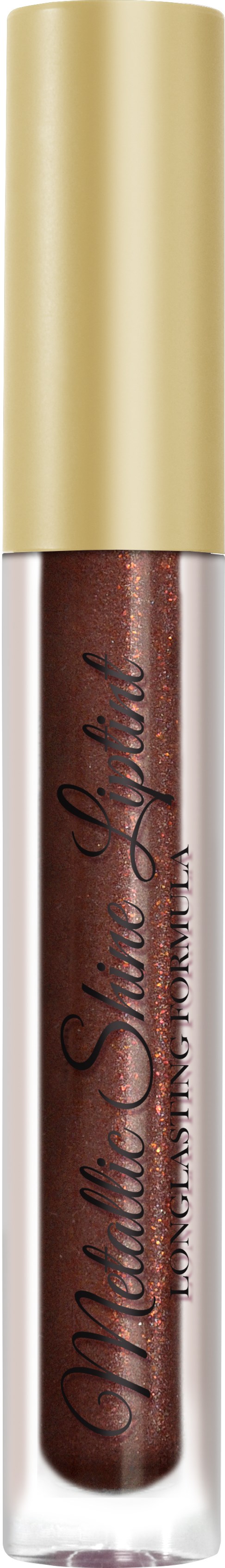 Lip gloss in a clear tube with a gold cap, labeled 'One Swipe Wonders' on the side.