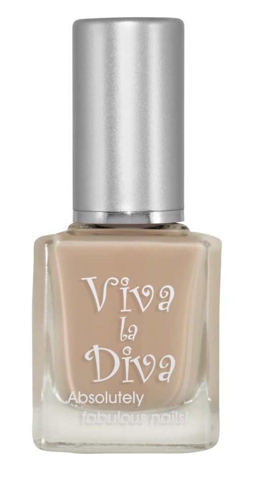 En flaska nagellack märkt 'Viva la Diva Absolutely' med silvrigt lock.