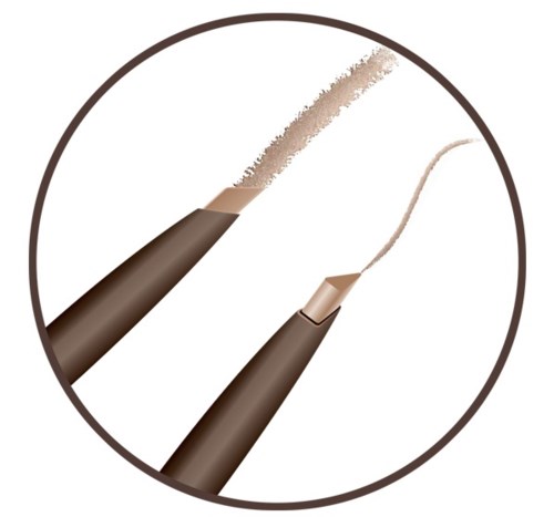 Two makeup sticks, one with a powder and the other with a liquid, shown in a circle.