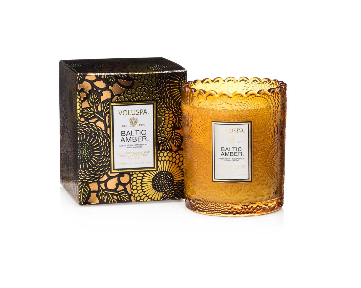Voluspa Baltic Amber Japonica Boxed Scalloped Candle | lyko.com