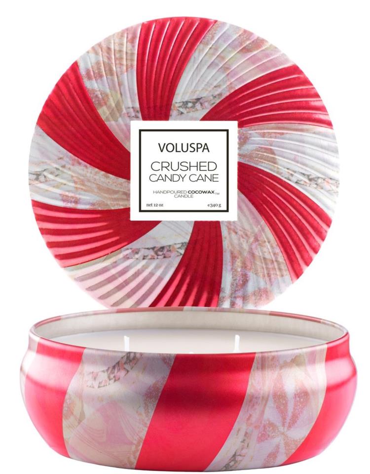 Voluspa Crushed Candy Cane 3-wick Candle
