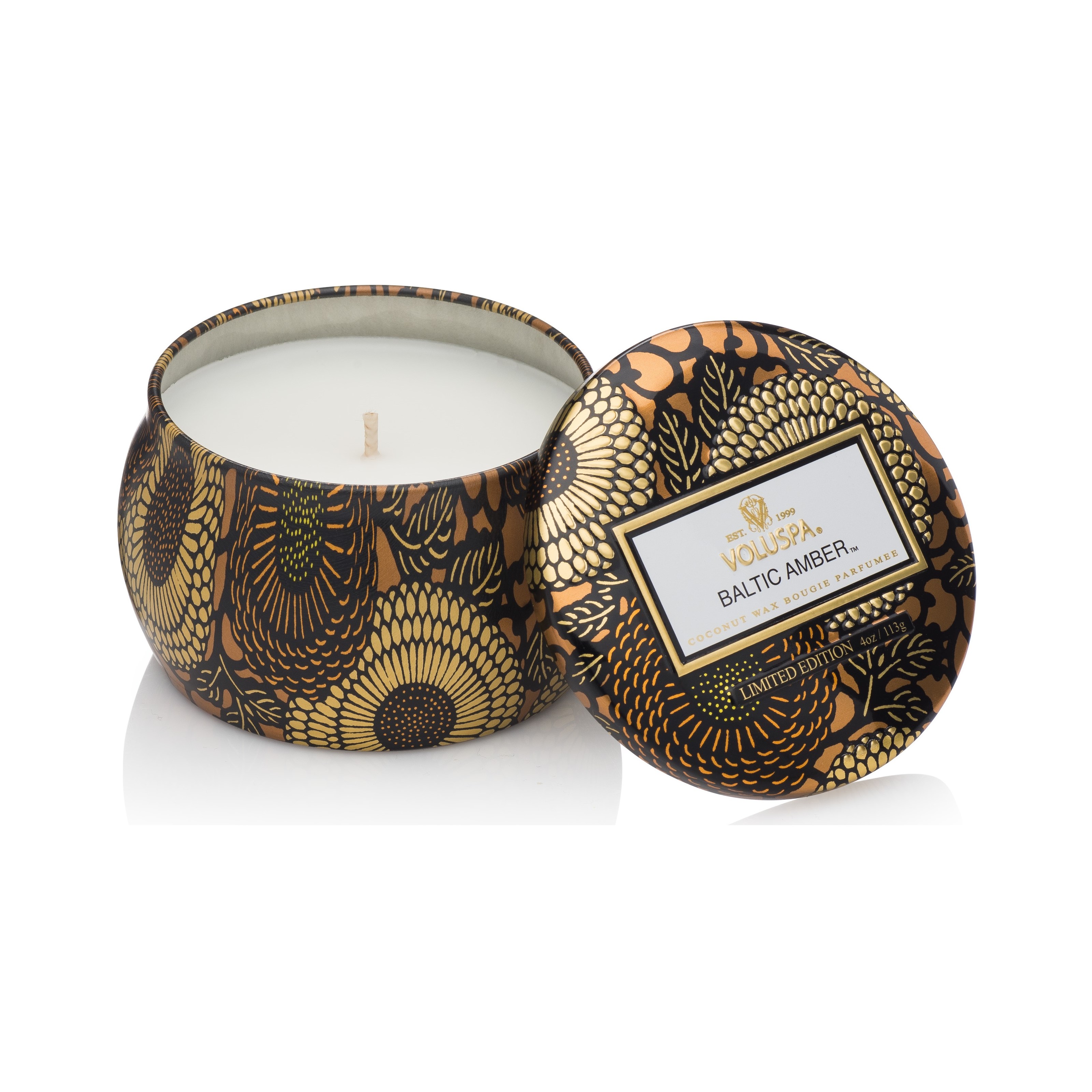 Läs mer om Voluspa Baltic Amber Japonica Decorative Tin Candle