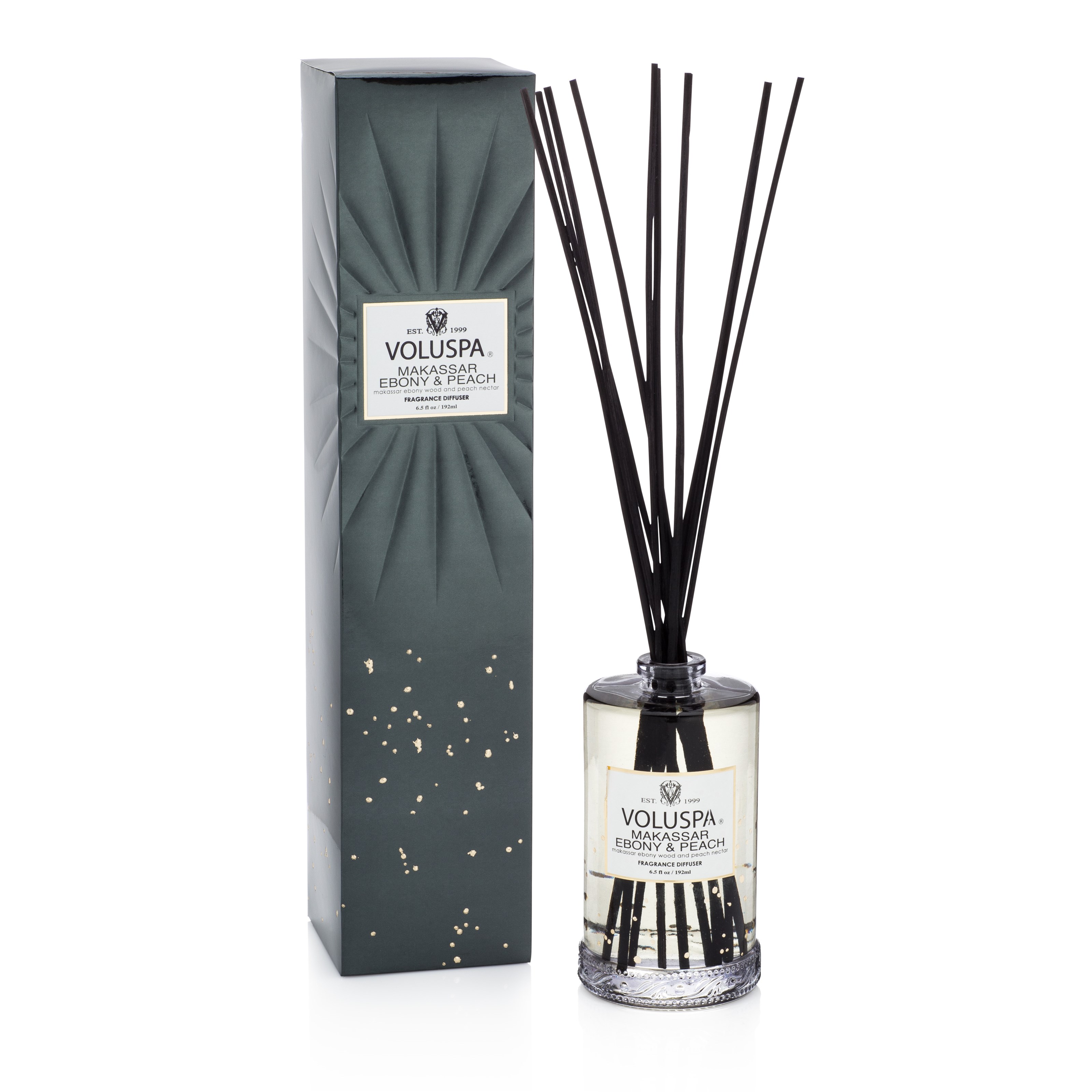 Voluspa Makassar Ebony & Peach Vermeil Reed Diffuser 192 ml billede