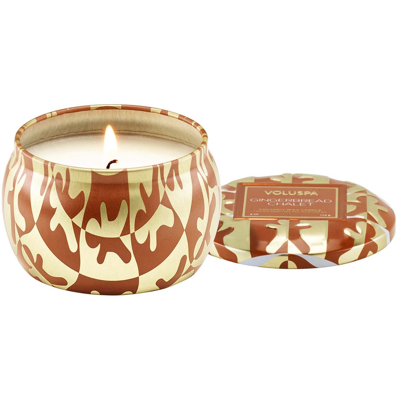 Voluspa Gingerbread Chalet Holiday Collection Mini Tin Candle 113