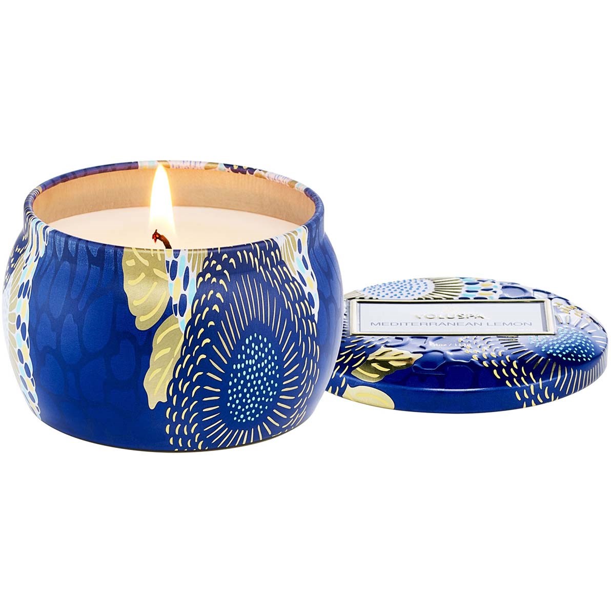 Voluspa Japonica Mediterranean Lemon Mini Tin Candle 25h 113 g billede
