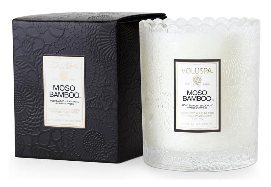 Voluspa Japonica Collection Scalloped Candle Moso Bamboo