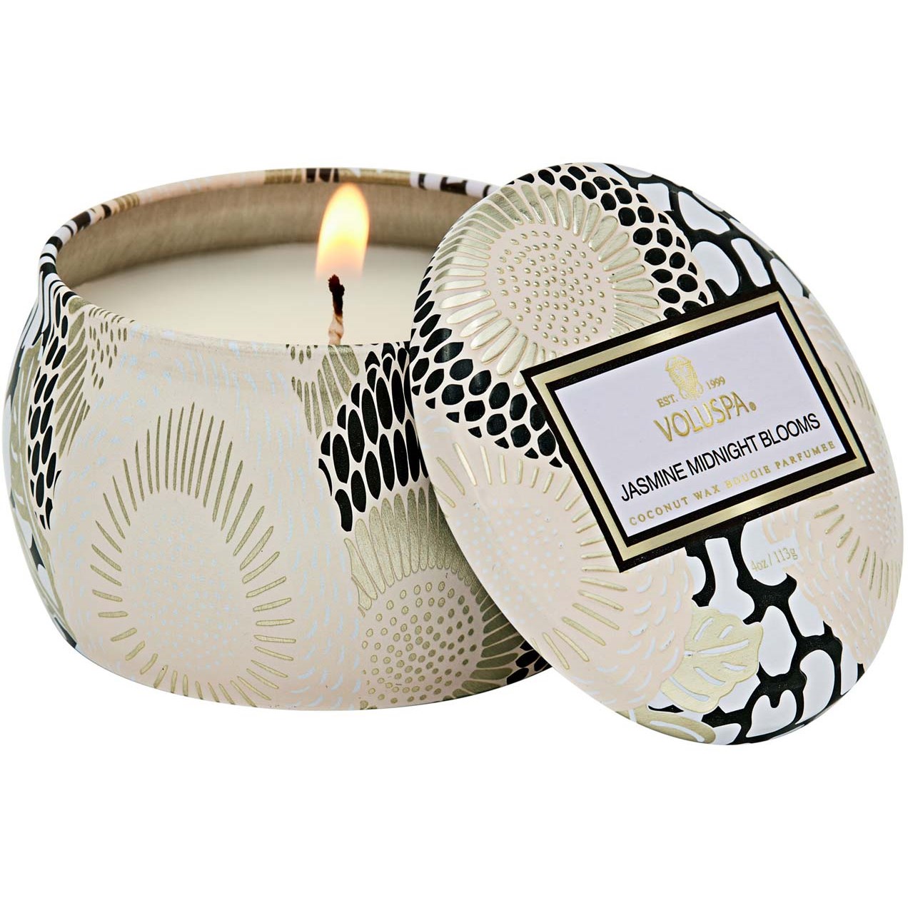 Läs mer om Voluspa Jasmine Midnight Blooms Japonica Mini Tin Candle 25h 113 g