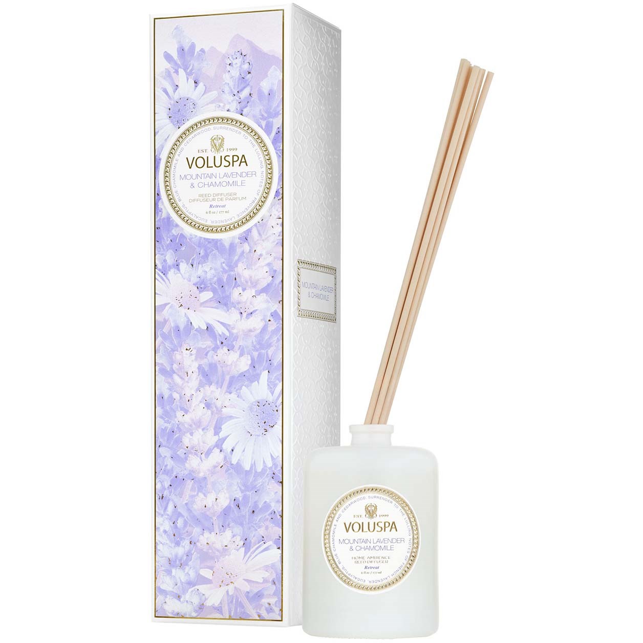 Voluspa Maison Blanc Mountain Lavender & Chamomile Reed Diffuser