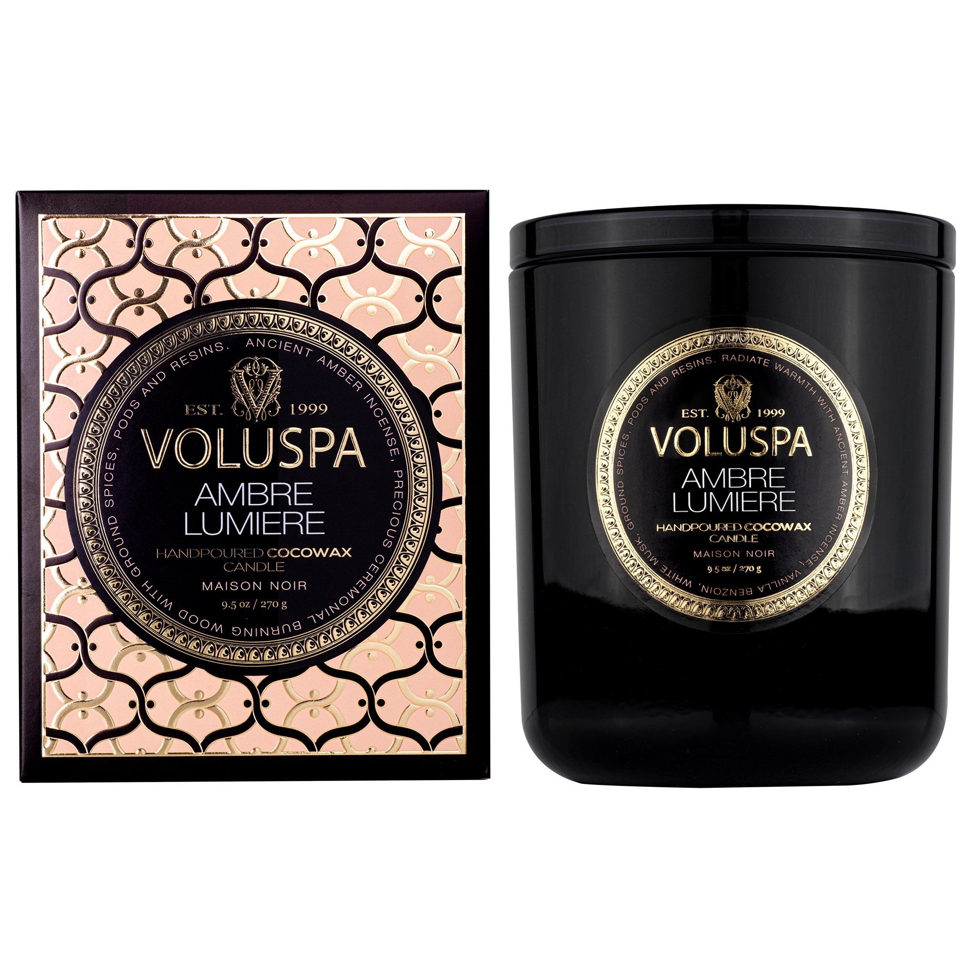 Voluspa Ambre Lumiere Classic Boxed Candle 60h billede