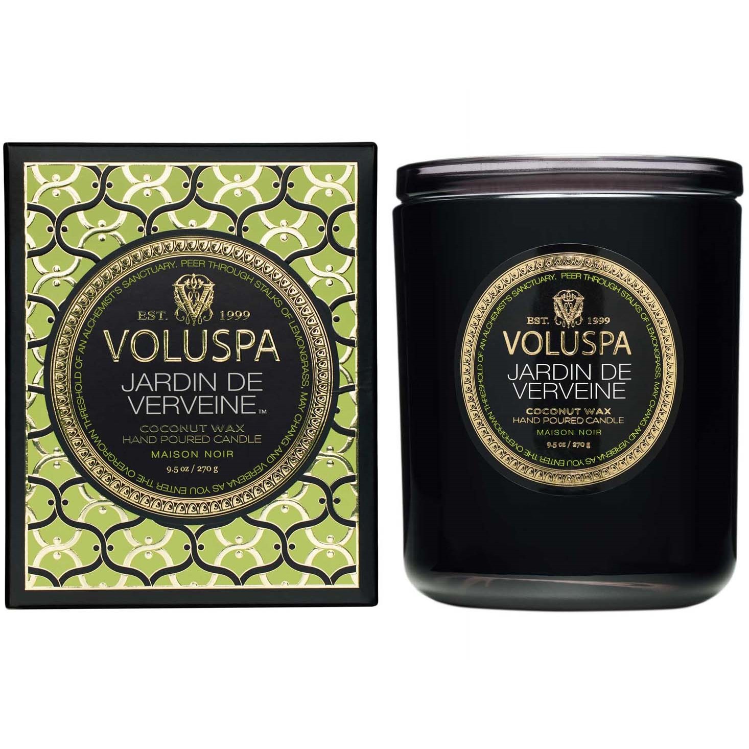 Voluspa Jardin De Verveine Maison Noir Boxed Candle 60h 270 g