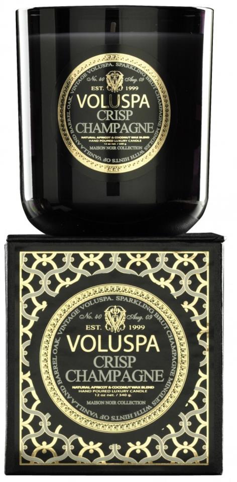Voluspa Maison Noir Classic Candle Crisp Champagne