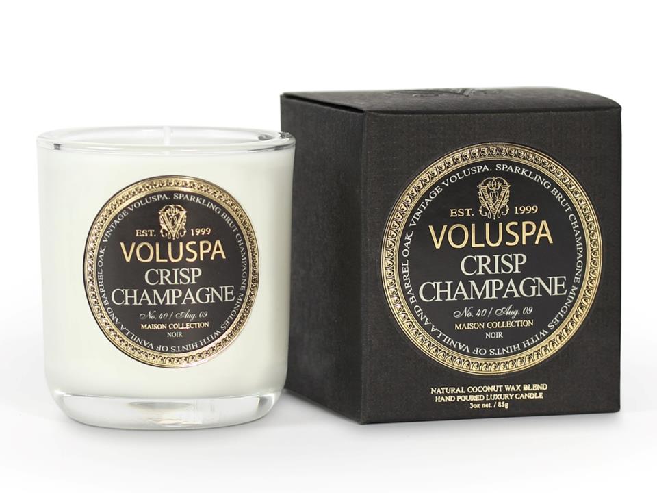 Voluspa Maison Noir Classic Candle Crisp Champagne Votive