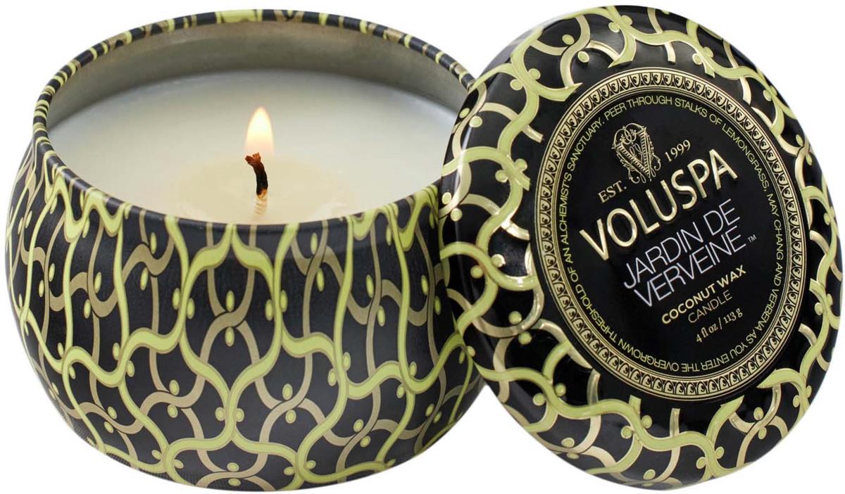 Voluspa Jardin De Verveine Maison Noir Mini Tin Candle 25h 113 g