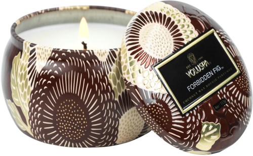Voluspa Forbidden Fig Japonica Decorative Tin Candle 25h