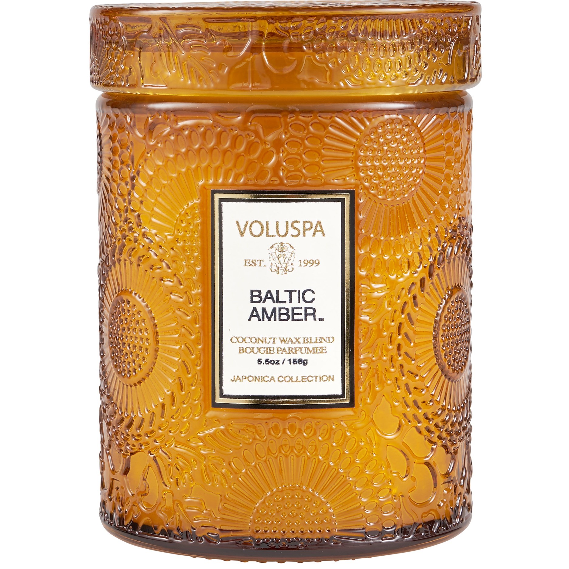 Voluspa Small Glass Jar Baltic Amber 50h