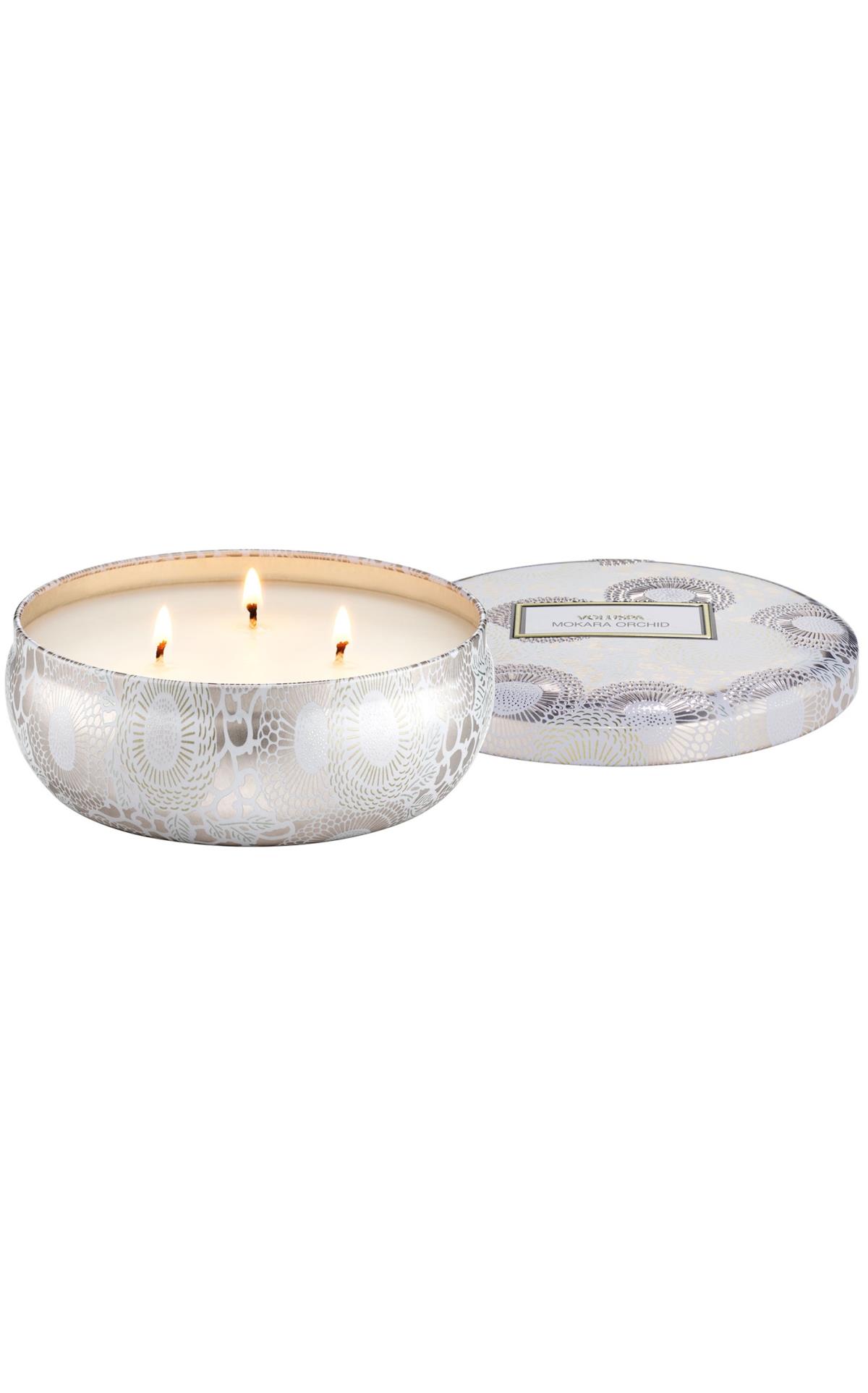 Voluspa Mokara Japonica 3-Wick in Decorative Tin 40h 340 g
