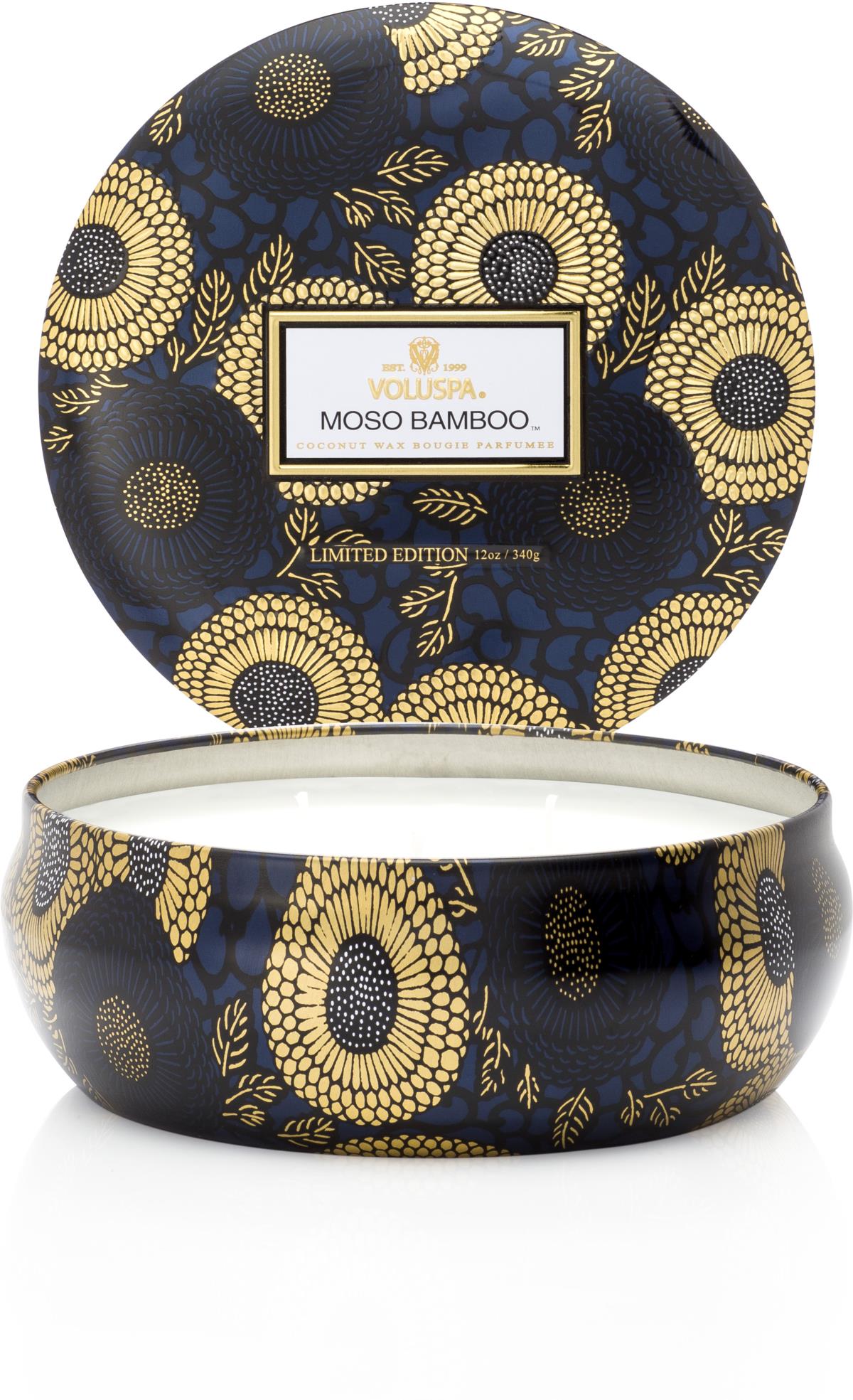 Moso Bamboo 3 Wick Hearth Candle main image 1