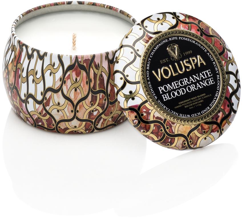 Voluspa Maison Noir Pomegranate Blood Orange Decorative Tin Candle 113 ...