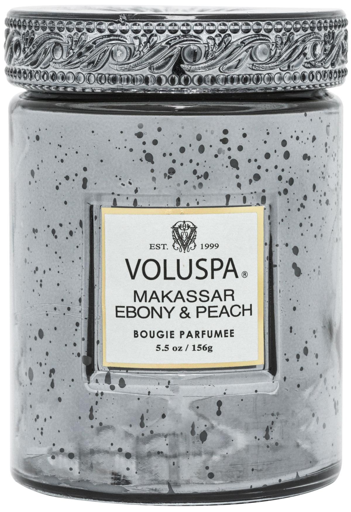 Voluspa Makassar Ebony & Peach Vermeil Mini Glass Jar