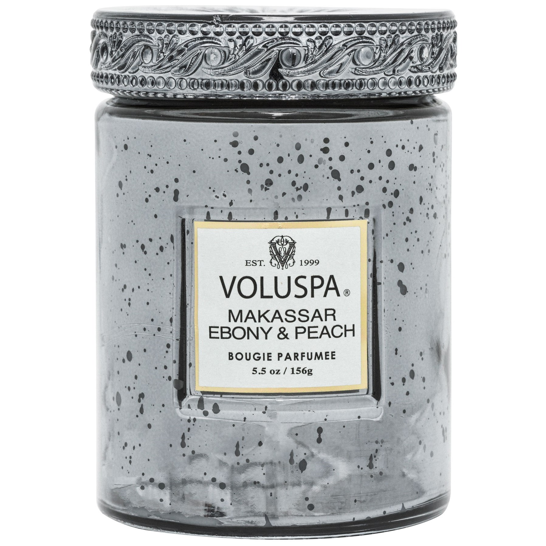 Voluspa Makassar Ebony & Peach Vermeil Mini Glass Jar billede