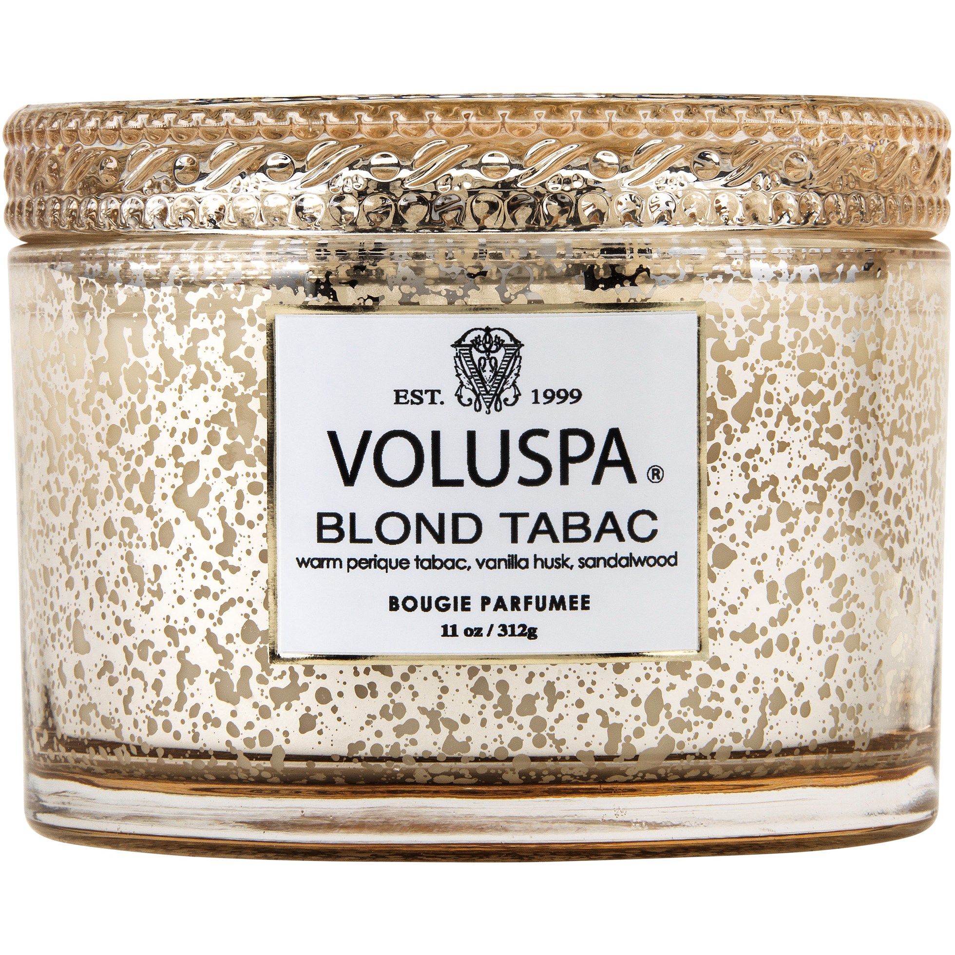 Voluspa Blond Tabac Vermeil Boxed Glass Candle