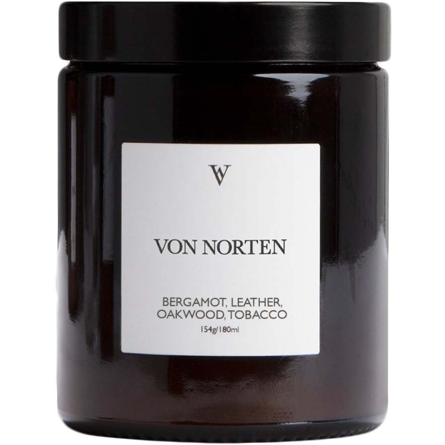Von Norten Bergamot, Leather, Oakwood & Tobacco Candle 180 g