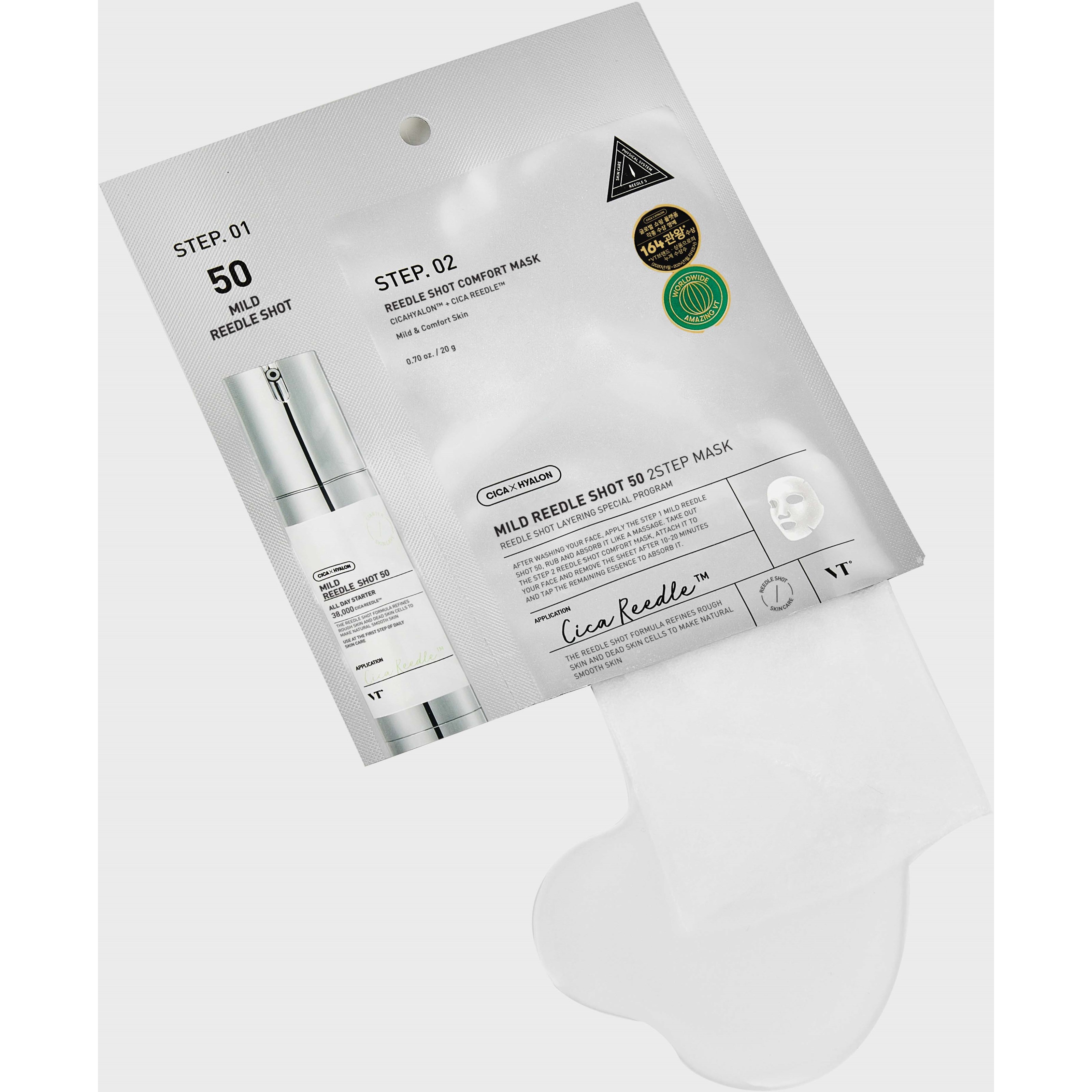 VT Cosmetics Mild Reedle Shot 50 2-step Mask (obrázok 3)