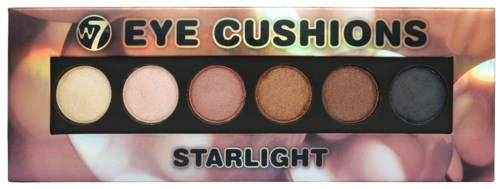 Värikäs luomiväri palette, jossa on kuusi sävyä vaaleasta tummiin, nimeltään Starlight, Eye Cushionsilta.