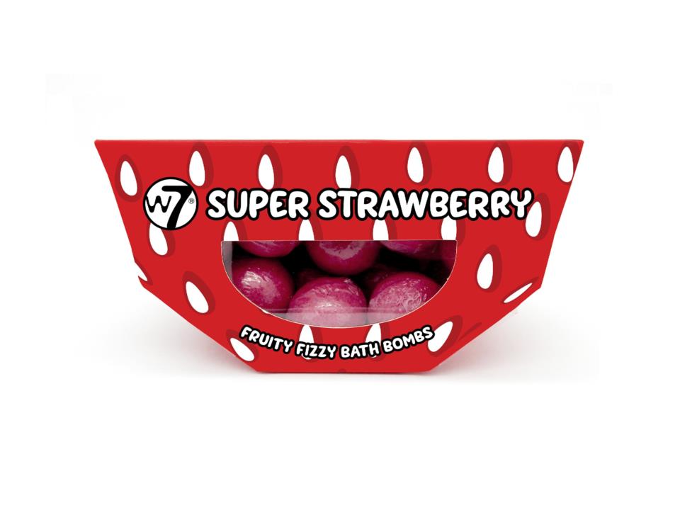 W7 Fruity Fizzy Bath Bombs - Super Strawberry