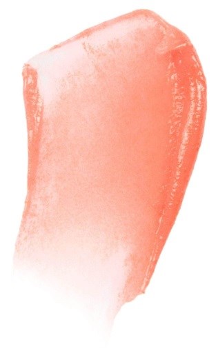 A piece of pink salt or mineral with a rough edge and translucent surface.