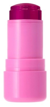 Een roze cilindervormige houder met een donkerroze deksel, waarschijnlijk voor cosmetica of persoonlijke verzorging.