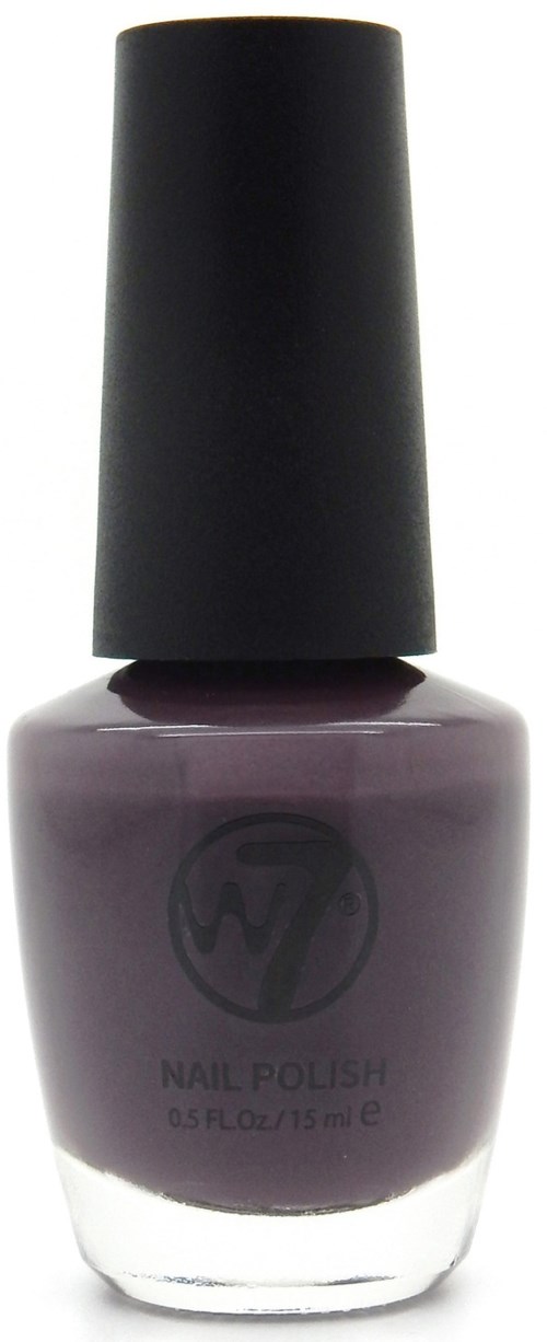 Fioletowa buteleczka lakieru do paznokci z czarnym caps'em, oznaczona "Nail Polish" i 15 ml.