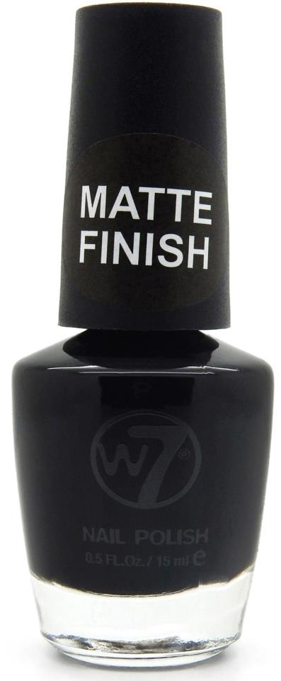 W7 Nail Polish Matte Finish 55 Black