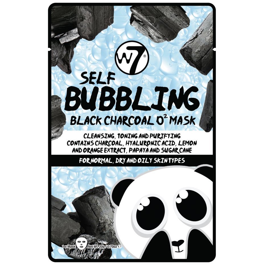 W7 Self-Bubbling Black Charcoal O2 Face