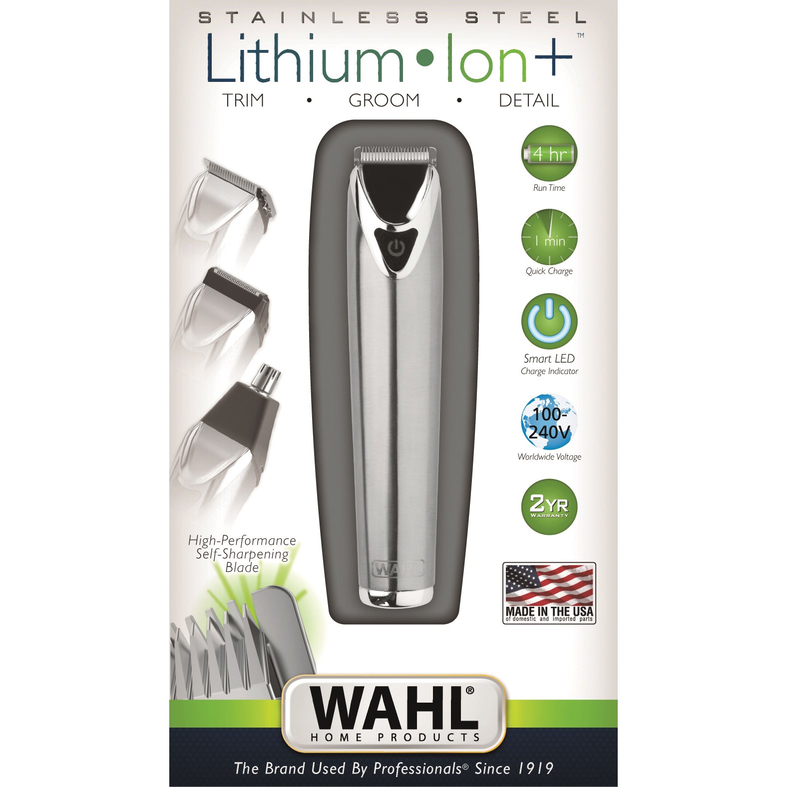 Läs mer om Wahl Li+ Stainless Steel Lithium Ion+