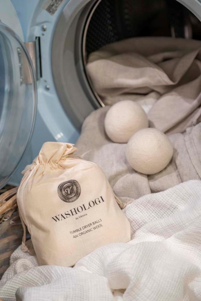 Washologi Organic Tumble Dryer Balls 4 Pcs