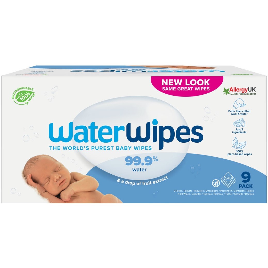 Läs mer om Water Wipes Biodegradable BabyWipes 540 pcs
