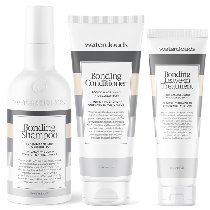 Waterclouds Bonding Shampoo 250 ml & Conditioner 200 ml & Leave-i