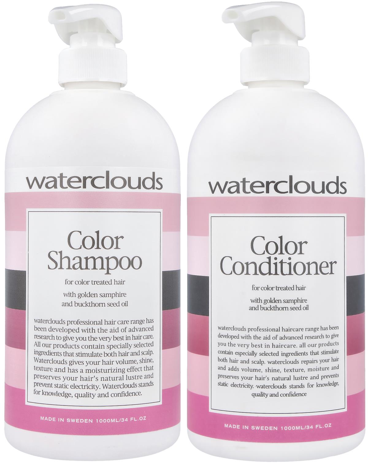 Waterclouds Color Shampoo 1000 ml & Conditioner 1000 ml