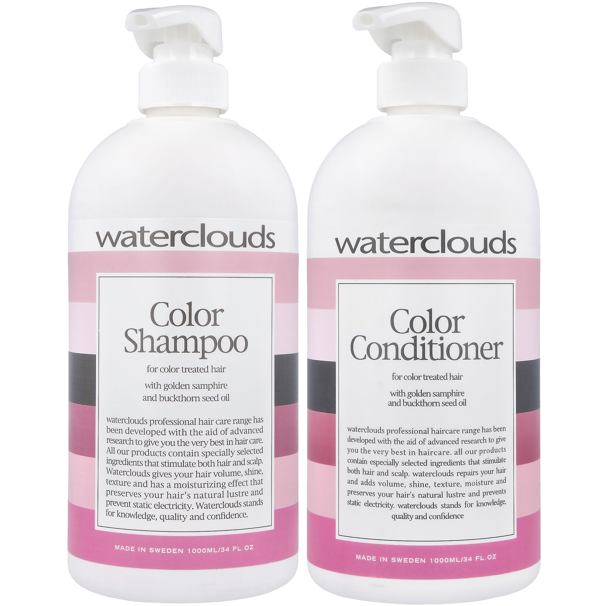 Waterclouds Color Shampoo 1000 ml & Conditioner 1000 ml