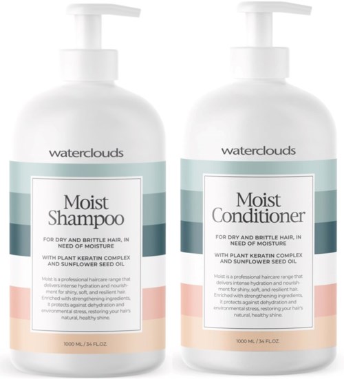 Waterclouds Moist Shampoo 1000 ml & Conditioner 1000 ml