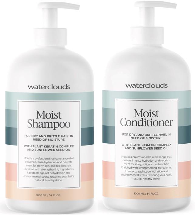 Waterclouds Moist Shampoo 1000 ml & Conditioner 1000 ml