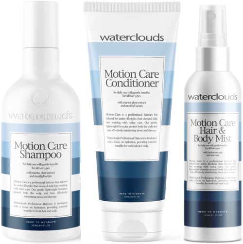 Waterclouds Motion Care Shampoo 250 ml & Conditioner 200 ml & Hair and Body Mist 150 ml