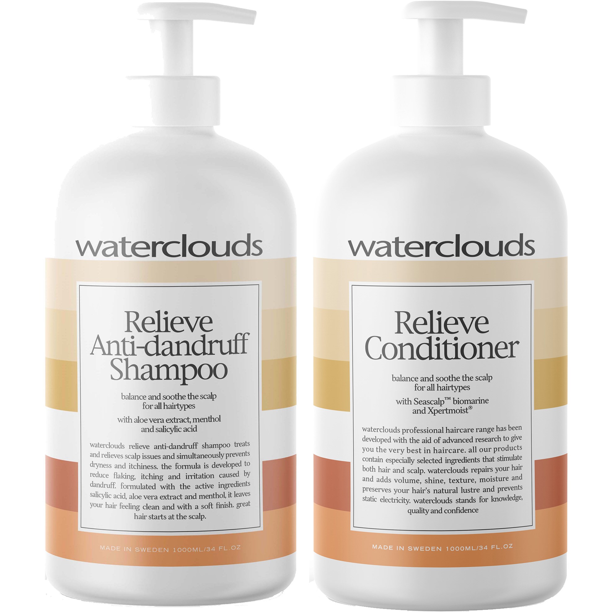 Waterclouds Relieve Anti-dandruff Shampoo 1000 ml & Conditioner 1
