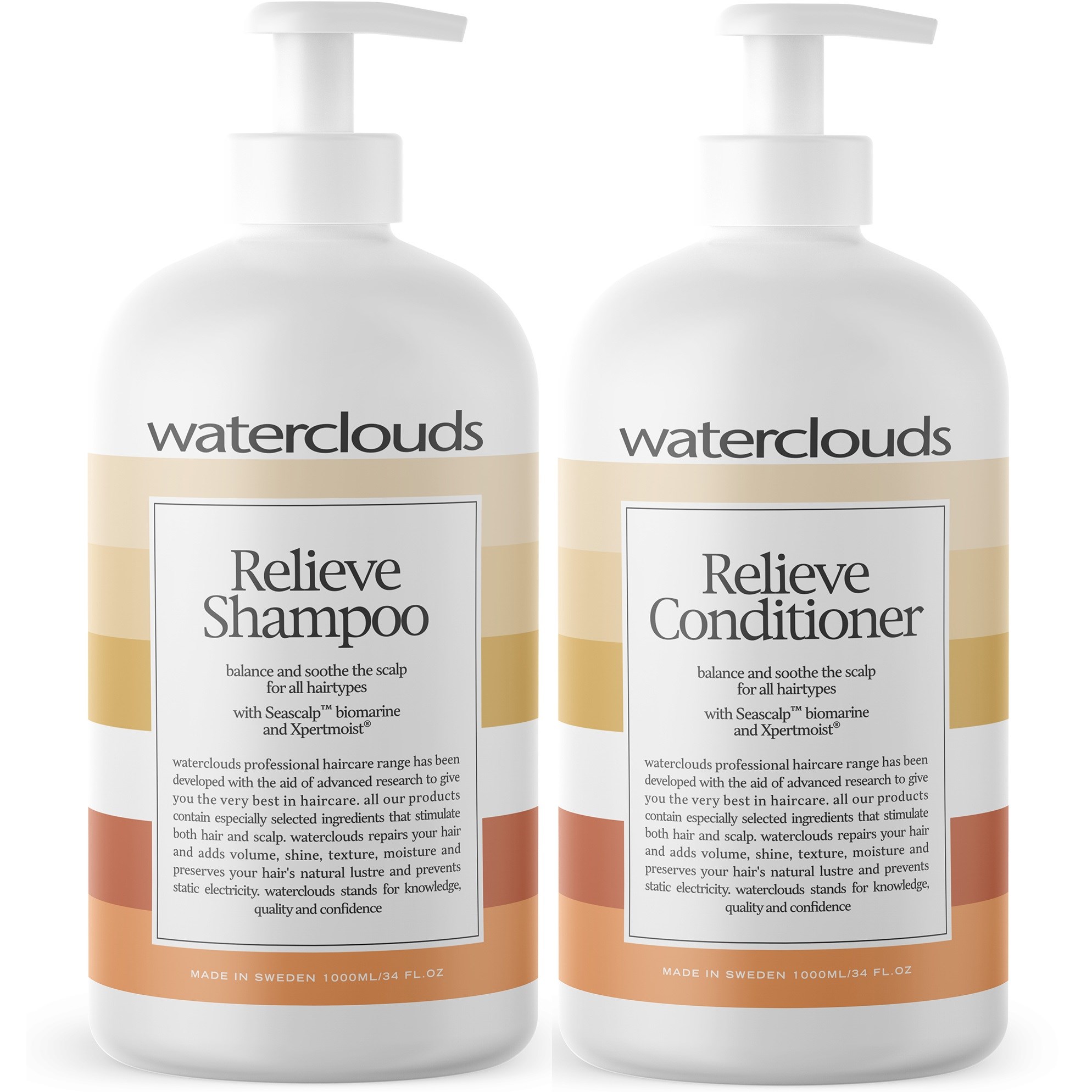 Waterclouds Relieve Shampoo 1000 ml & Conditioner 1000 ml