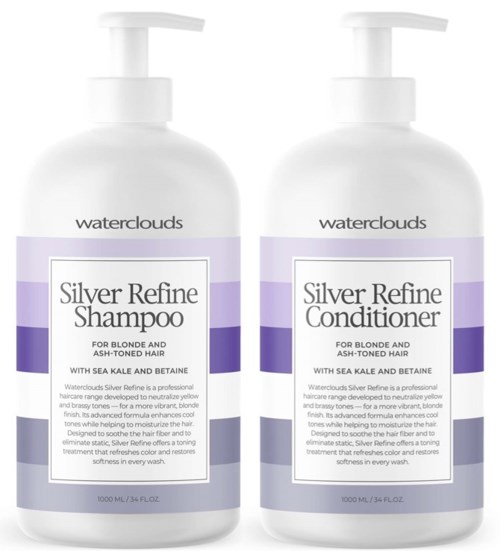 Waterclouds Silver Refine Shampoo 1000 ml & Conditioner 1000 ml