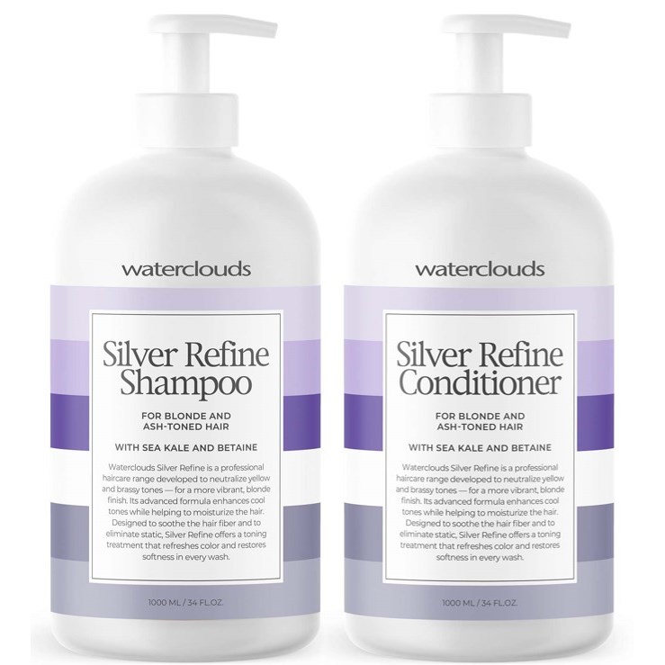 Waterclouds Silver Refine Shampoo 1000 ml & Conditioner 1000 ml